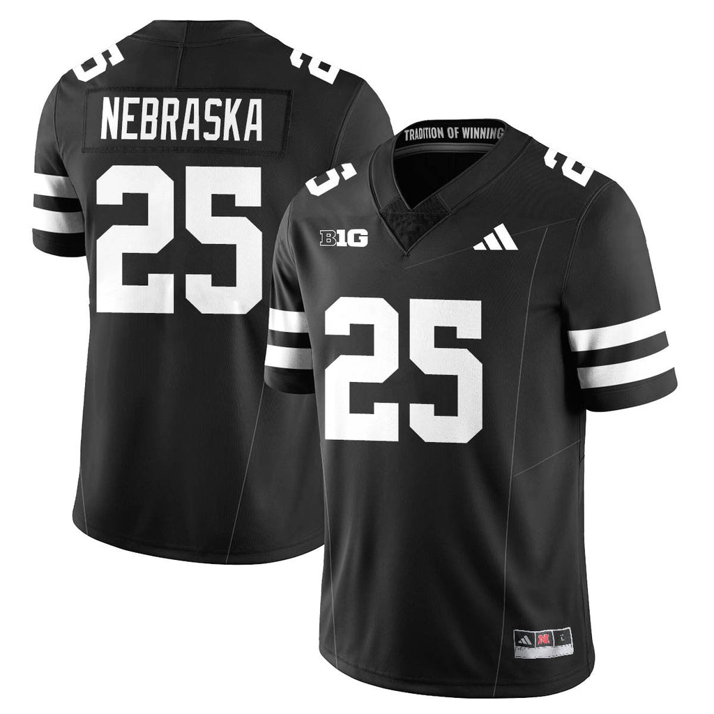 Nebraska Football 2025 "Blackout" Jersey - All Stitched