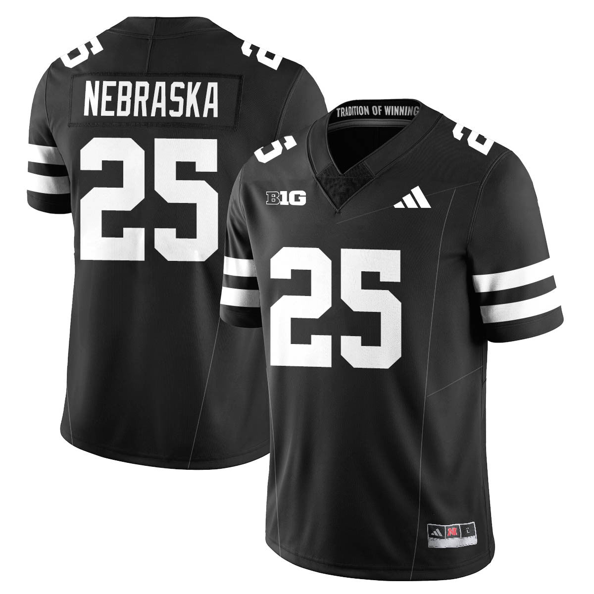 Nebraska Football 2025 "Blackout" Jersey - All Stitched