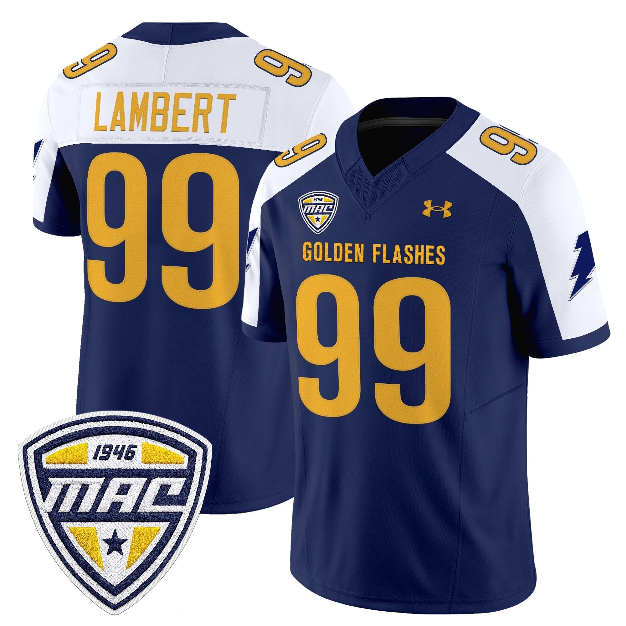 Kent State Golden Flashes 2025 Vapor Limited Jersey - All Stitched