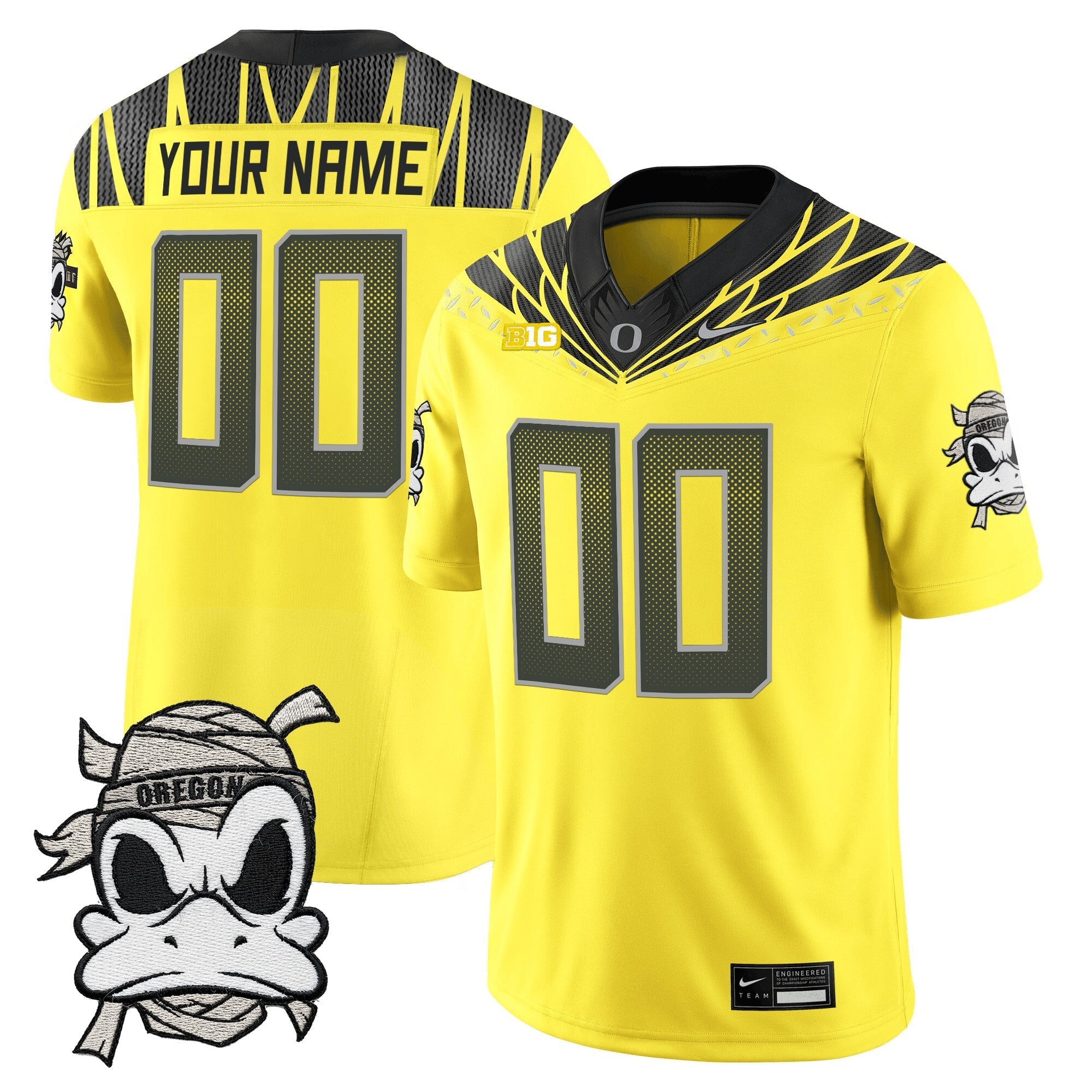 Oregon Ducks 2025 "Mummy Duck" Vapor Limited Custom Jersey V1 - All Stitched