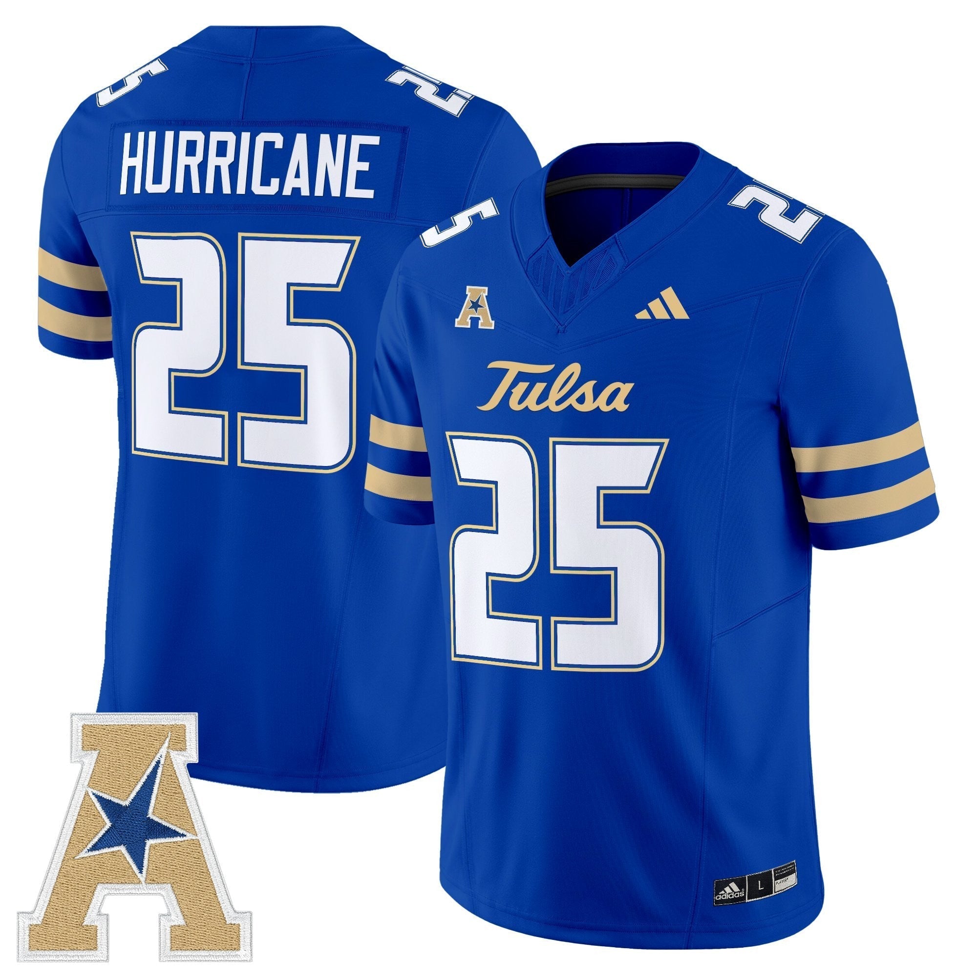 Tulsa Golden Hurricane 2025 Vapor Limited Jersey - All Stitched