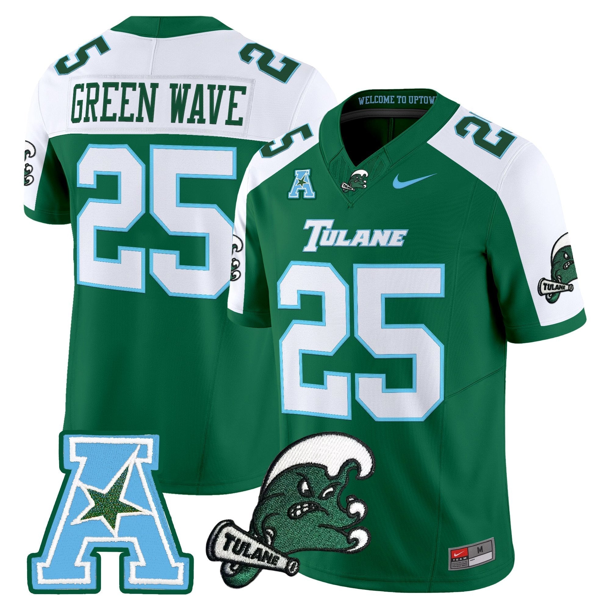Tulane Green Wave 2025 Vapor Limited Jersey - All Stitched