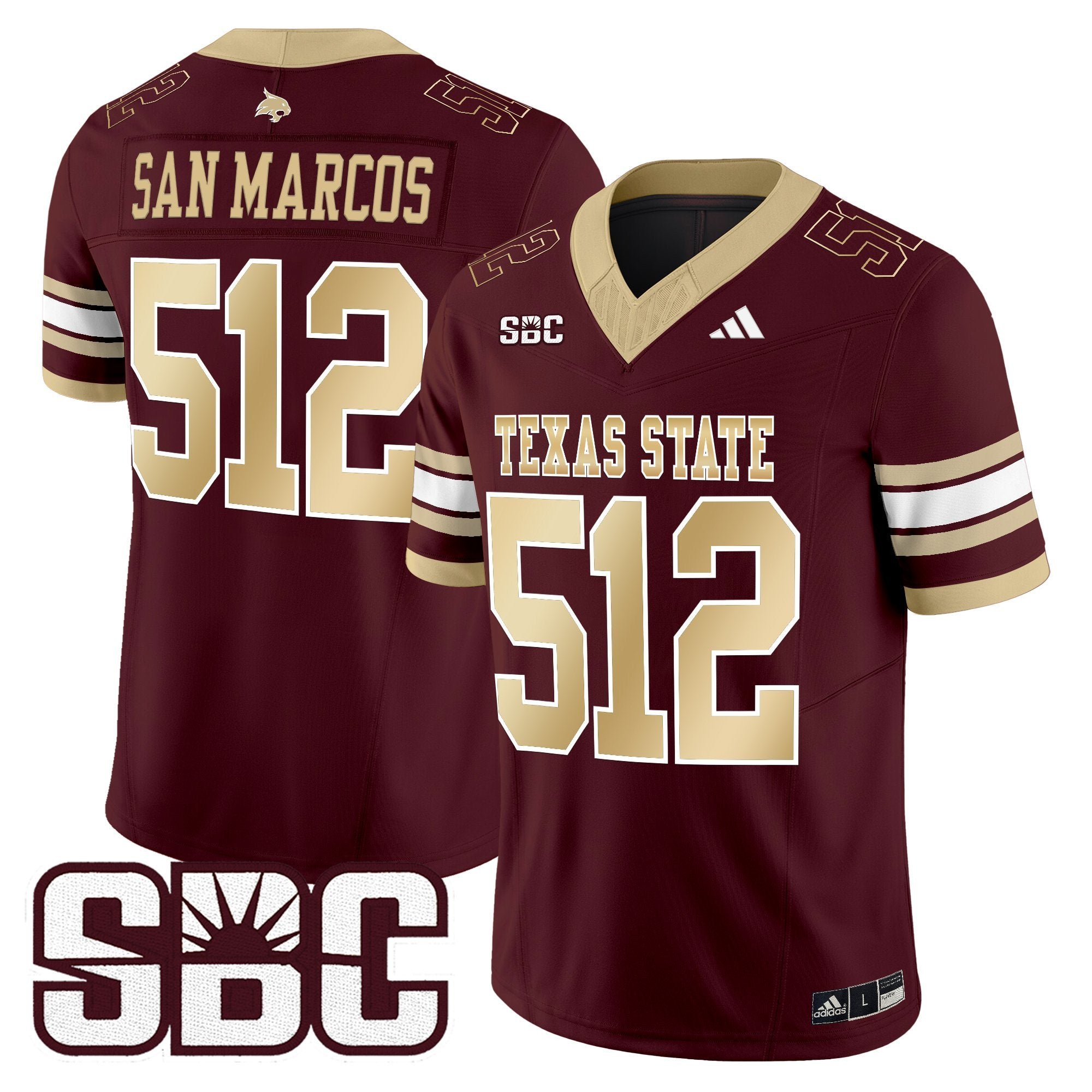 Texas State Bobcats 2025 Vapor Limited Jersey - All Stitched