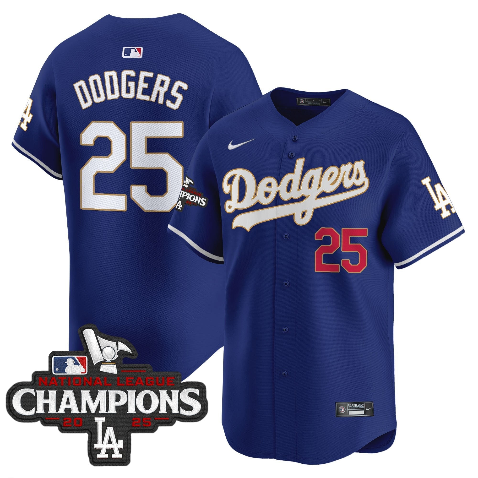 Dodgers 2025 National League Champions Vapor Premier Limited Jersey - All Stitched