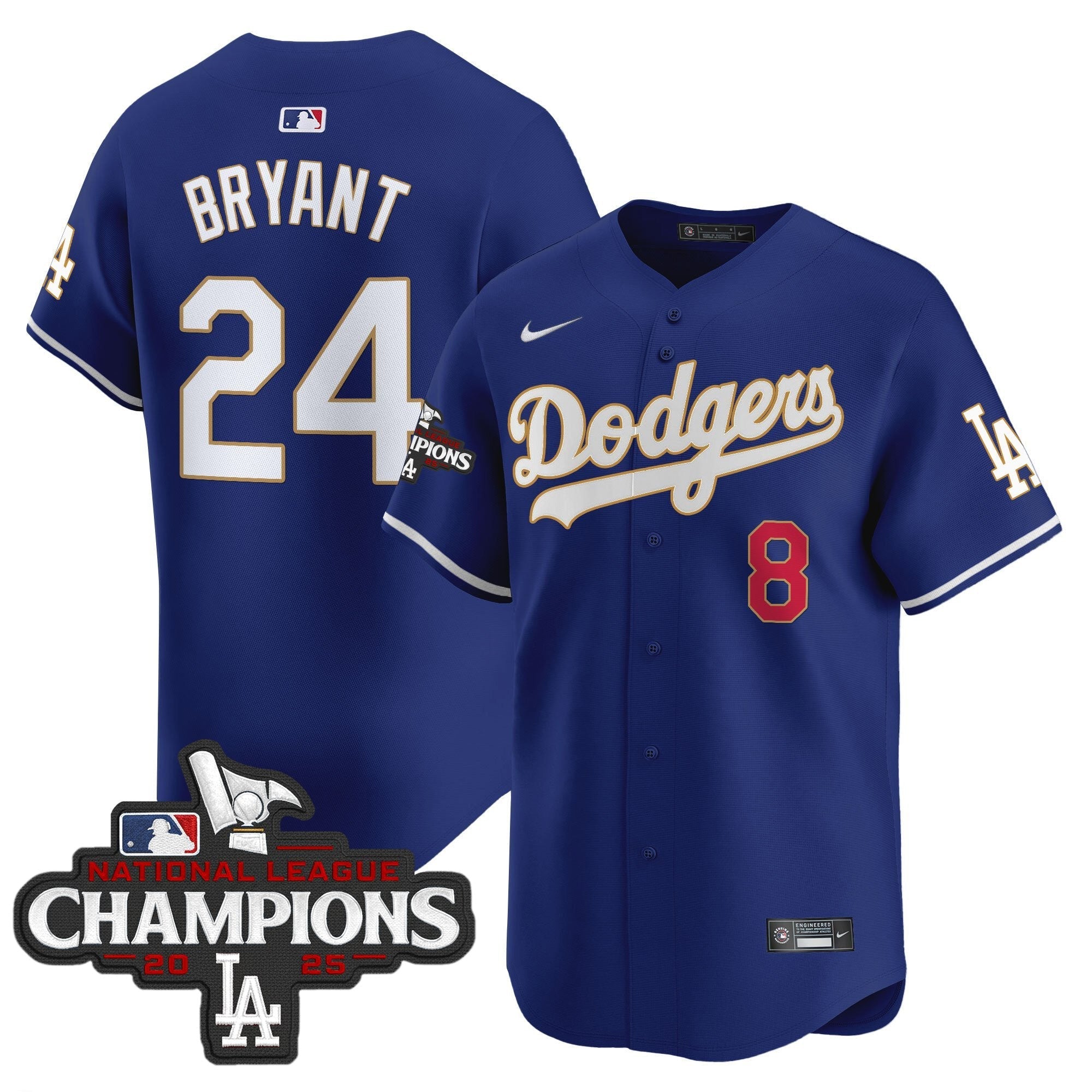 Dodgers 2025 National League Champions Vapor Premier Limited Jersey - All Stitched