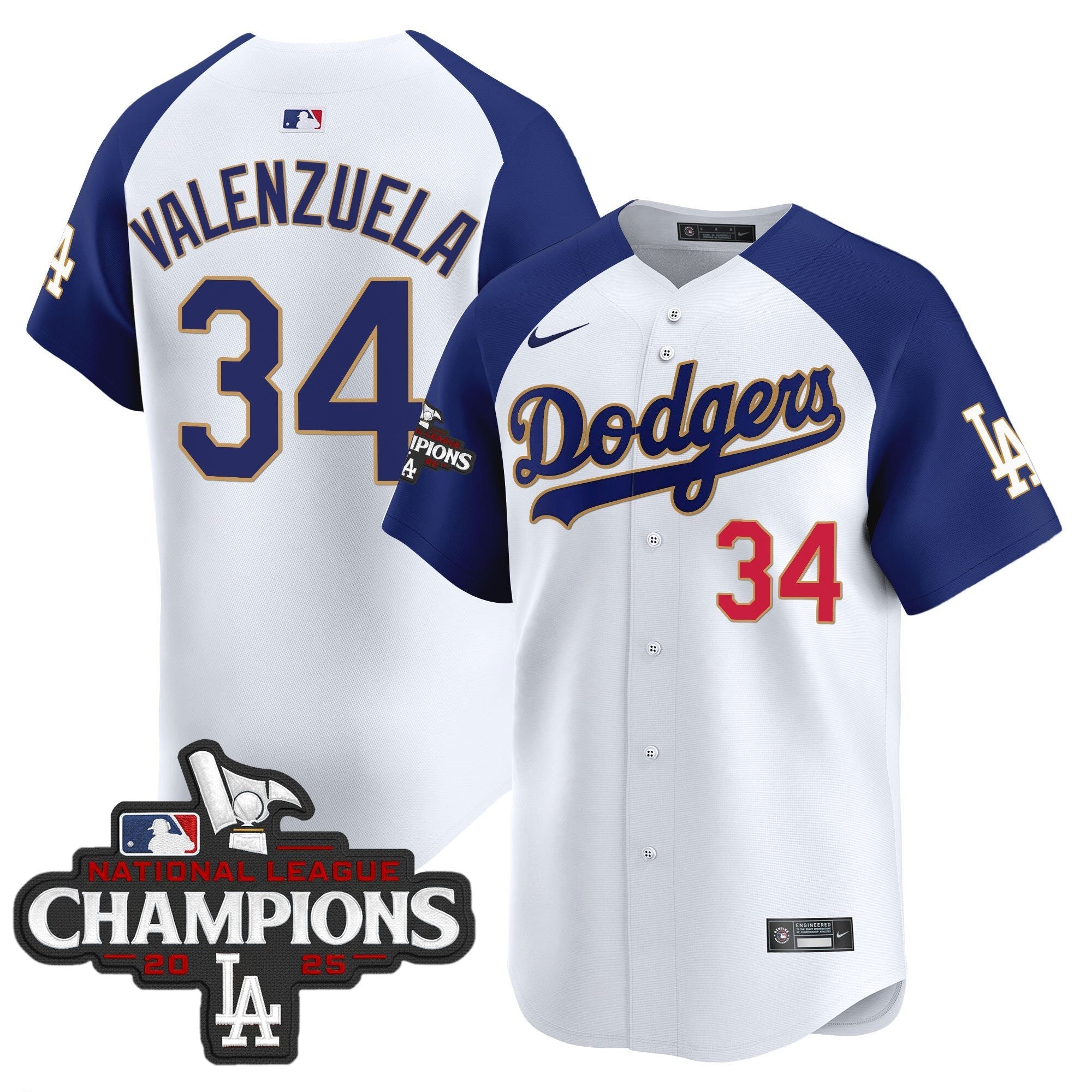 Dodgers 2025 National League Champions Vapor Premier Limited Jersey - All Stitched