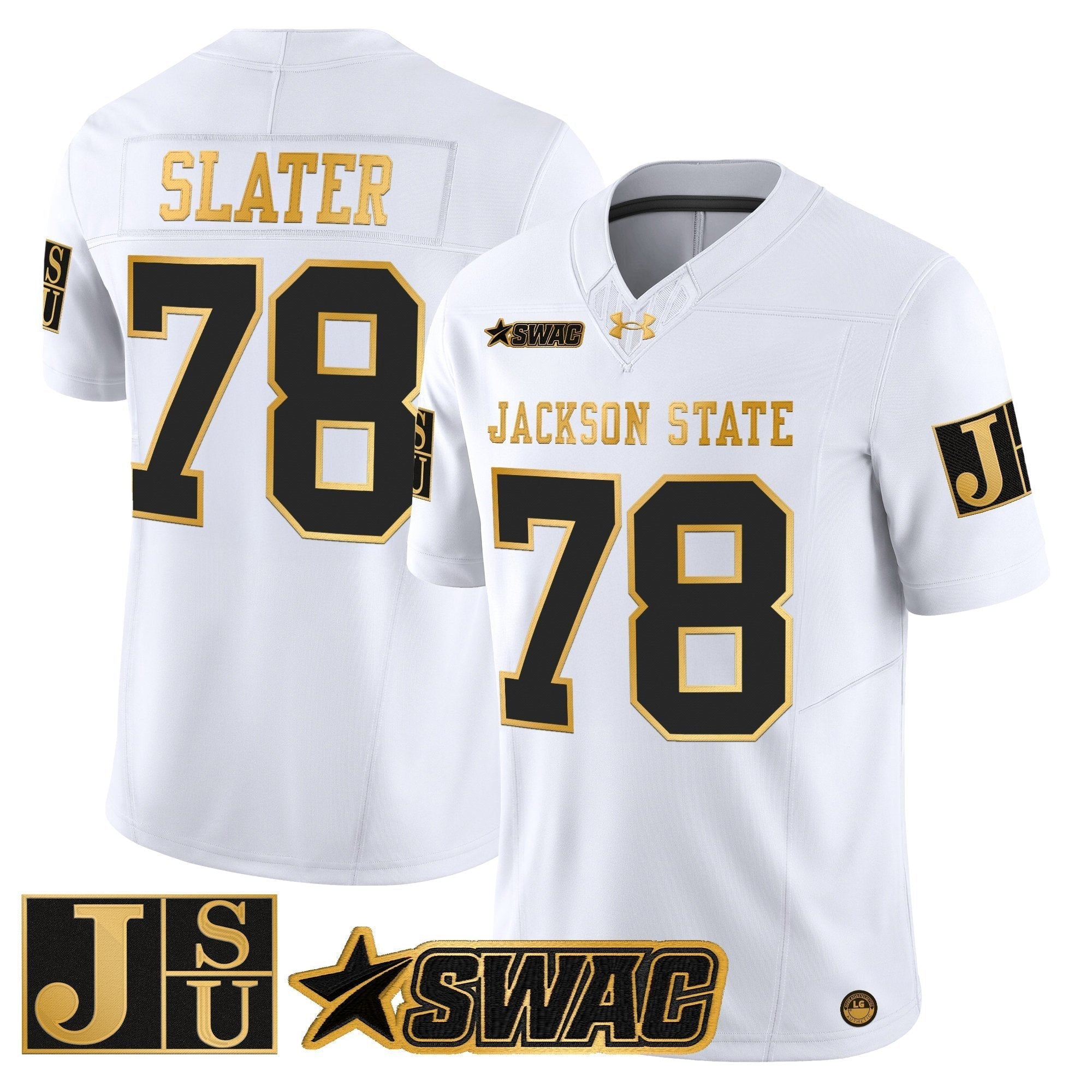 Jackson State Tigers 2025 Gold Vapor Limited Jersey - All Stitched