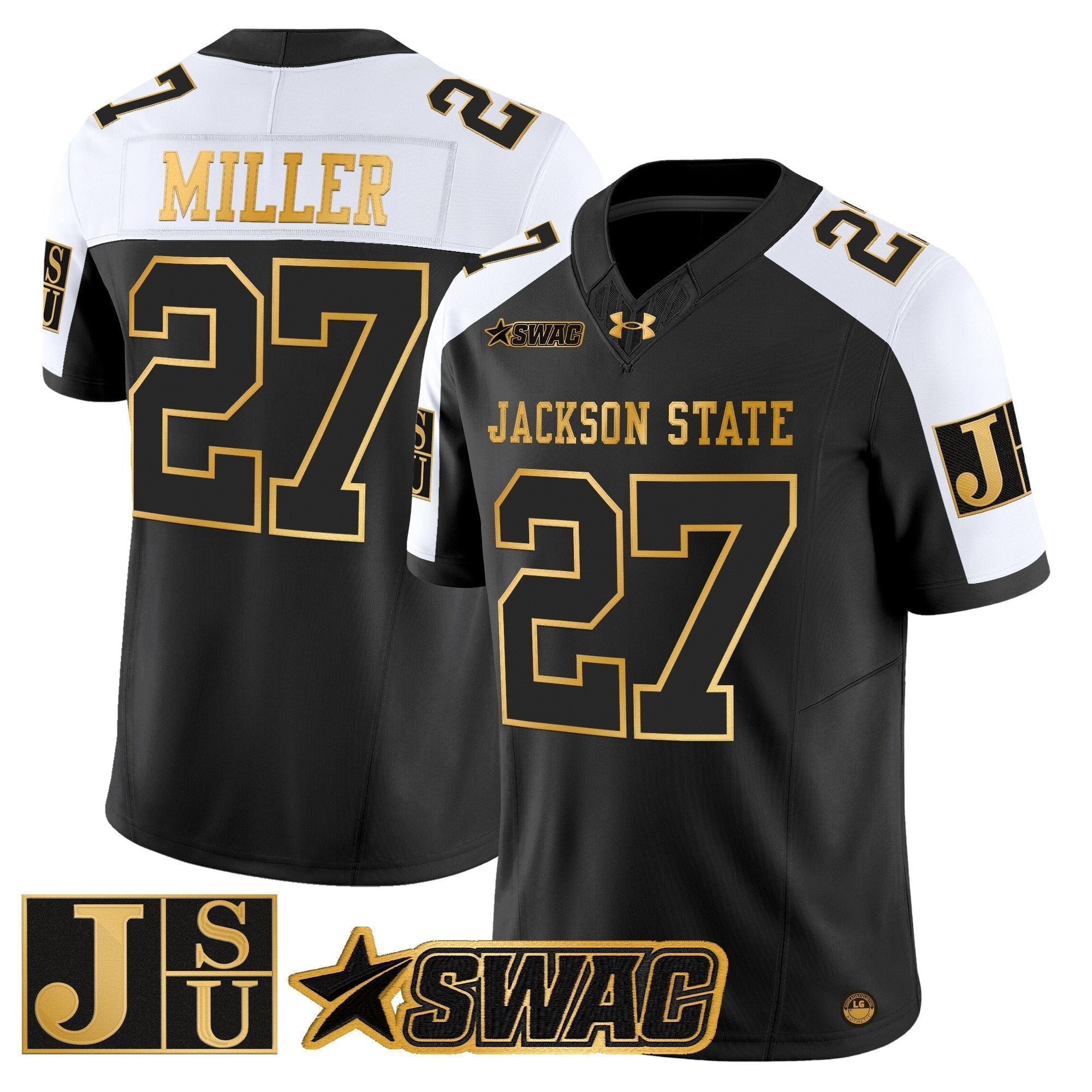Jackson State Tigers 2025 Gold Vapor Limited Jersey - All Stitched