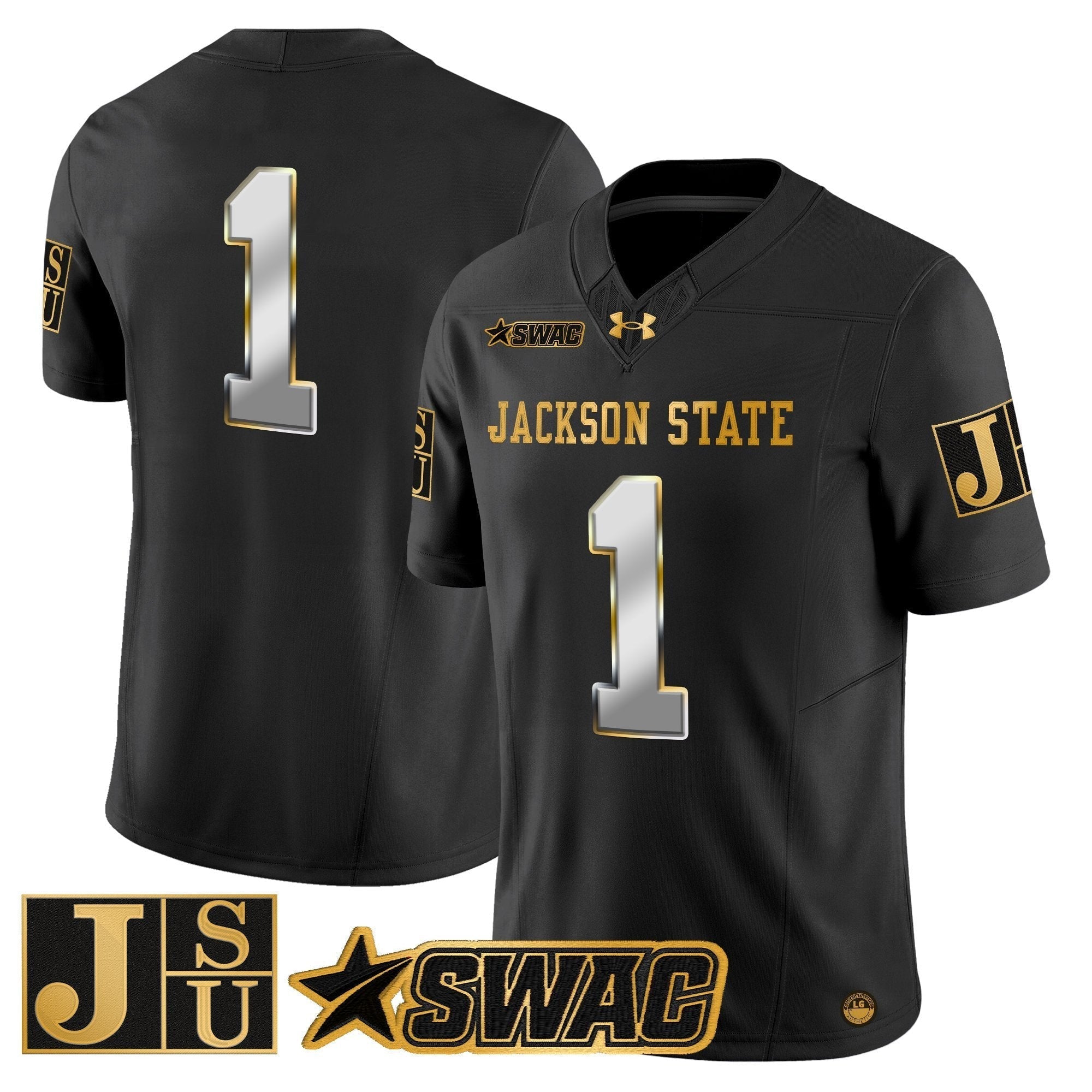 Jackson State Tigers 2025 Gold Vapor Limited Jersey - All Stitched