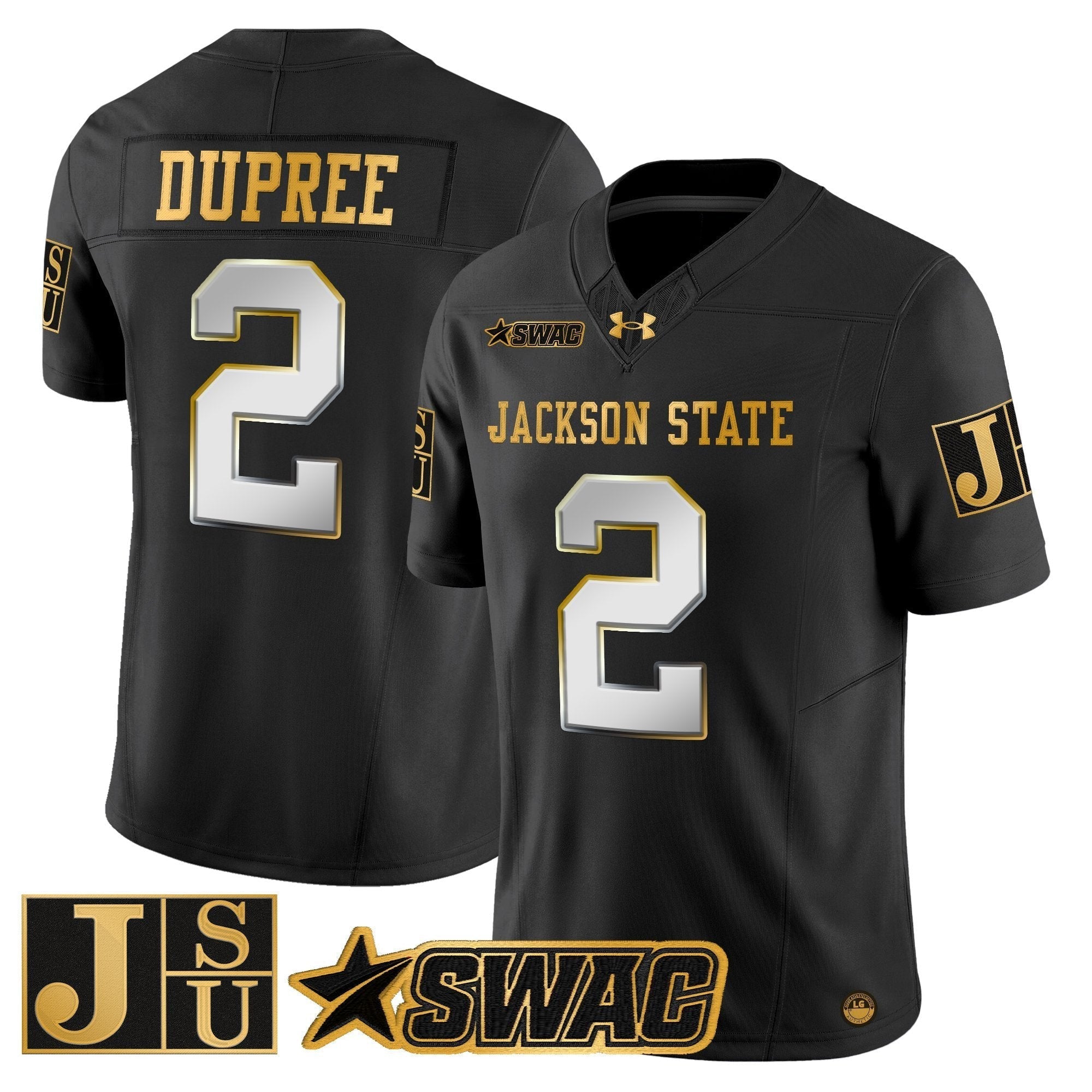 Jackson State Tigers 2025 Gold Vapor Limited Jersey - All Stitched
