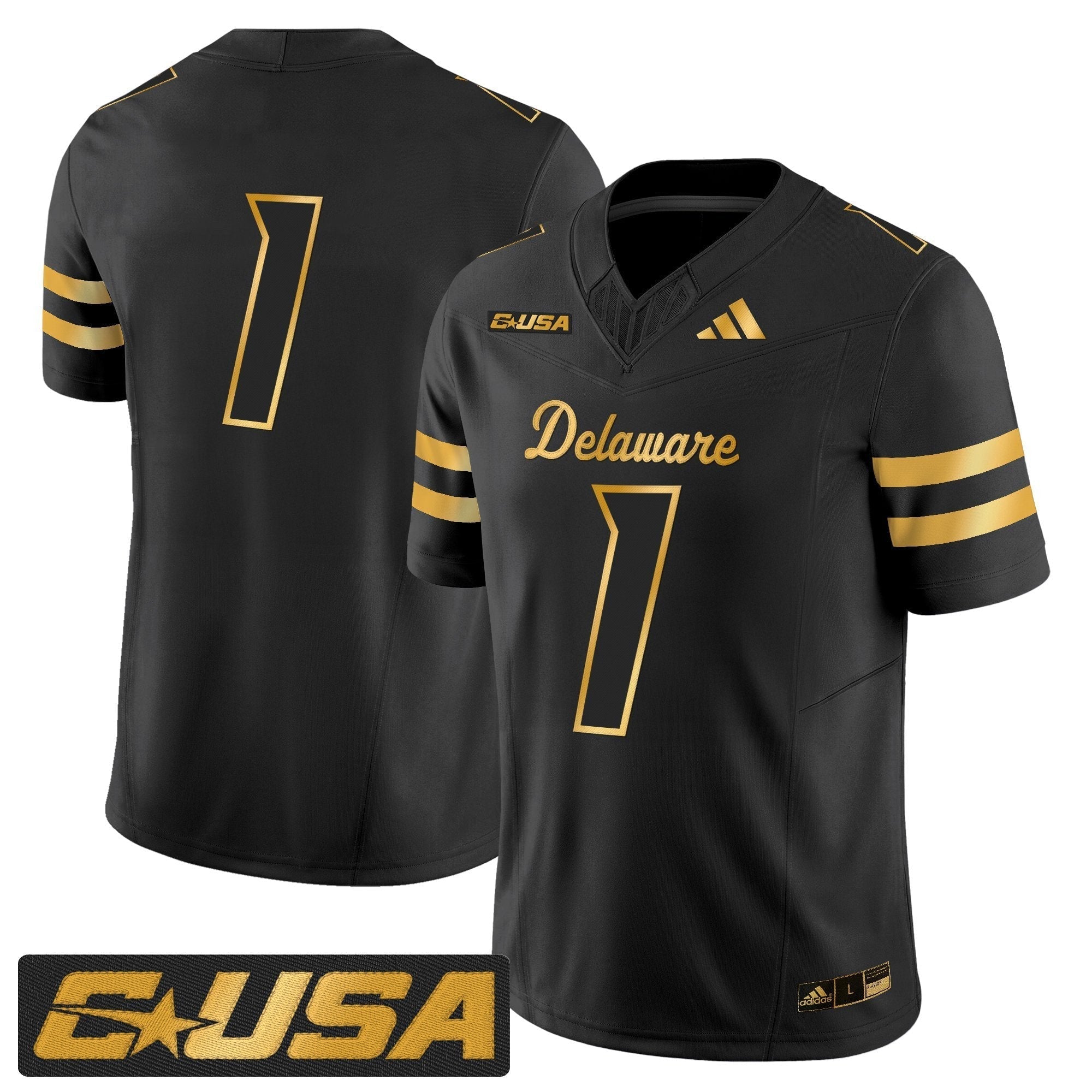 Delaware Blue Hens 2025 Gold Vapor Limited Jersey - All Stitched