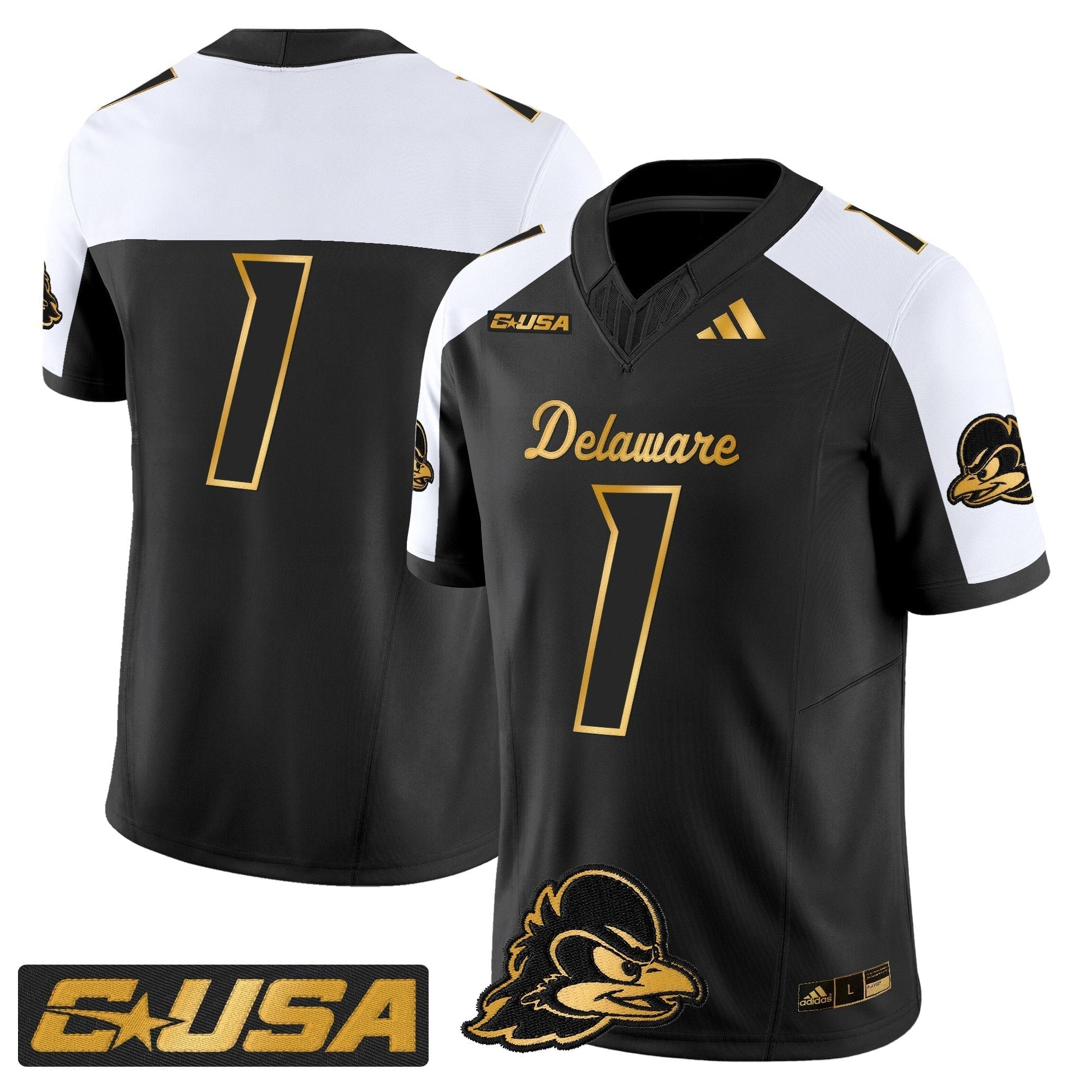 Delaware Blue Hens 2025 Gold Vapor Limited Jersey - All Stitched
