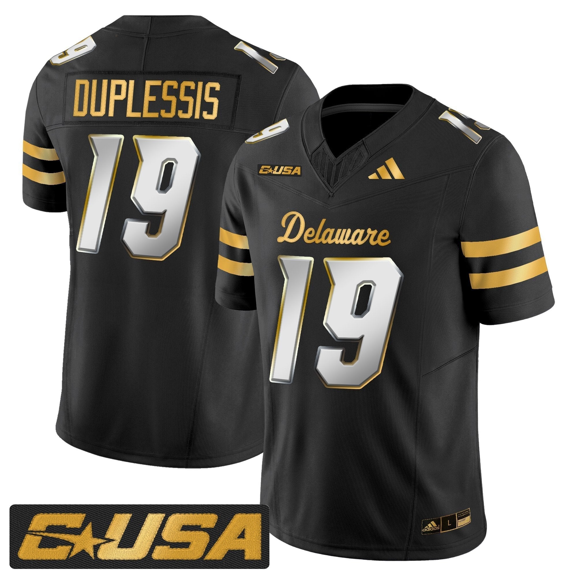 Delaware Blue Hens 2025 Gold Vapor Limited Jersey - All Stitched