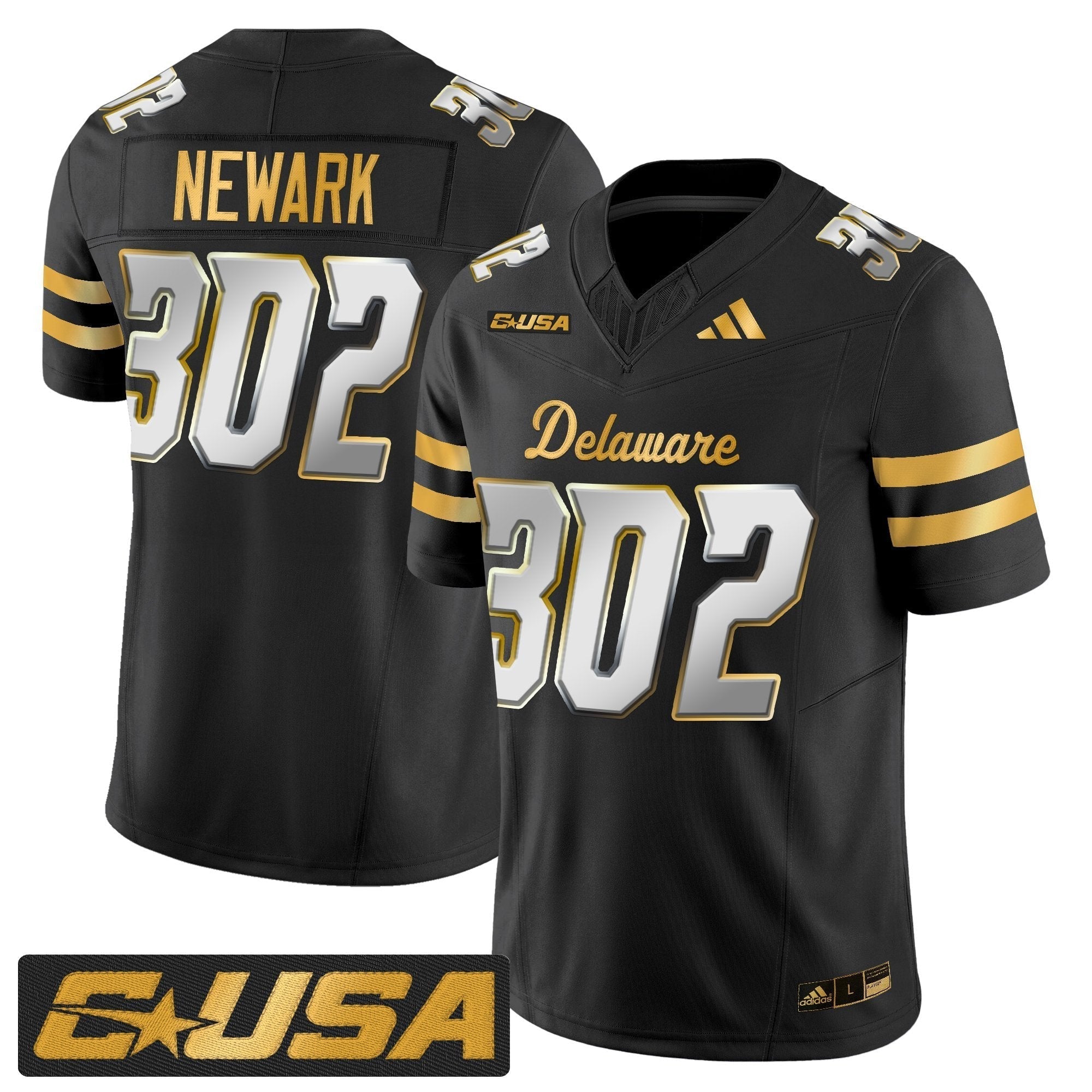 Delaware Blue Hens 2025 Gold Vapor Limited Jersey - All Stitched