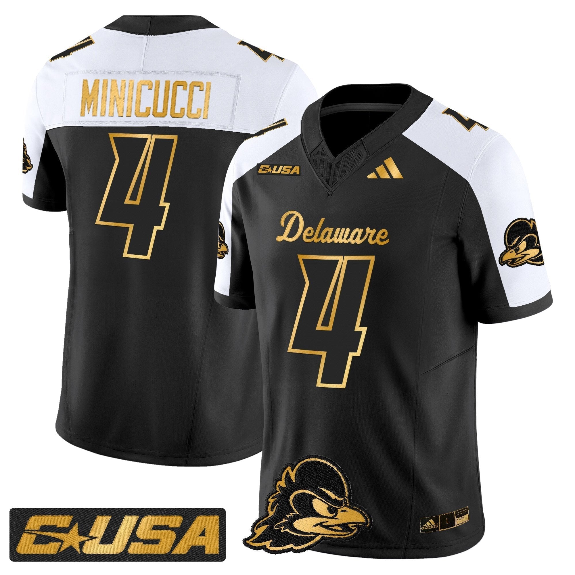 Delaware Blue Hens 2025 Gold Vapor Limited Jersey - All Stitched