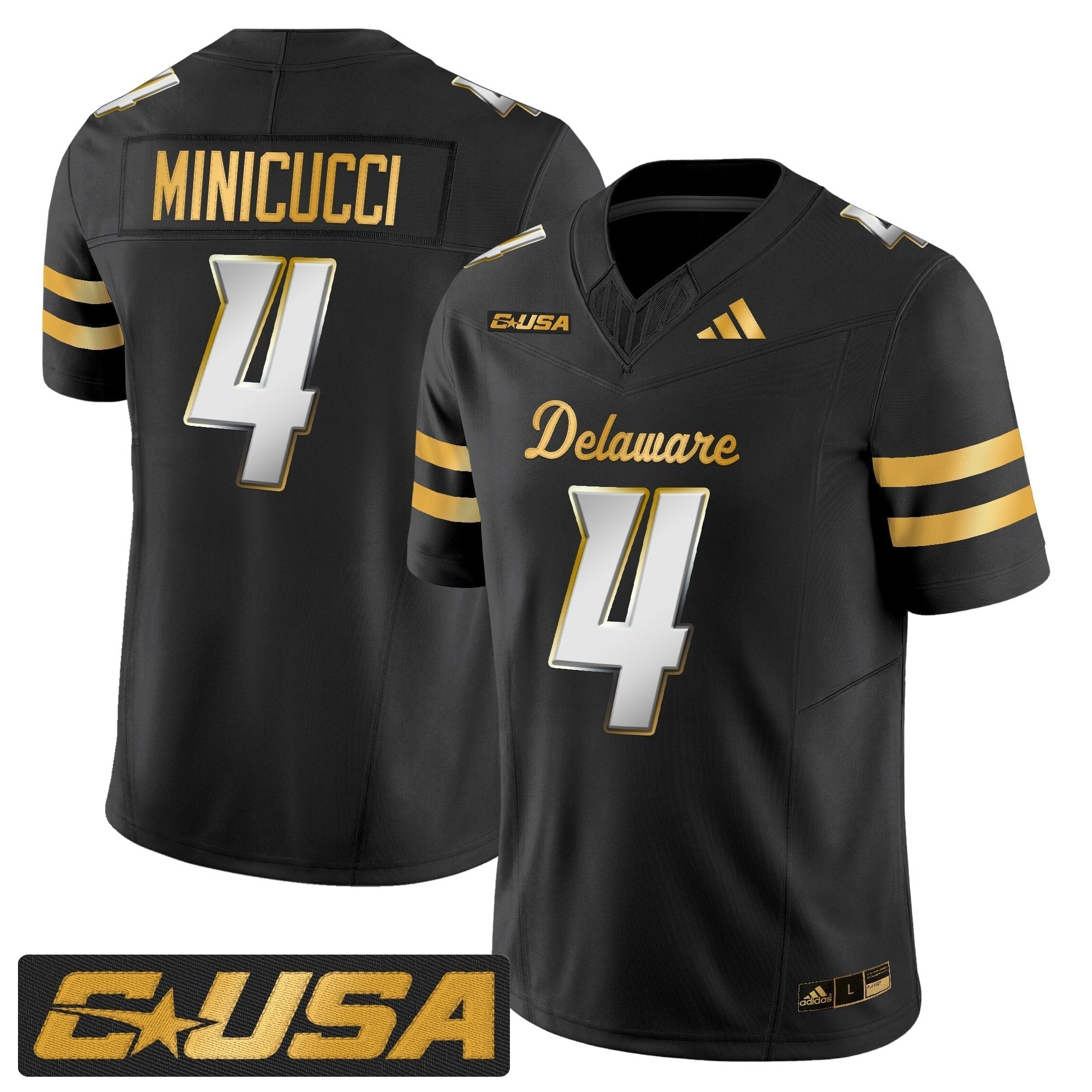 Delaware Blue Hens 2025 Gold Vapor Limited Jersey - All Stitched