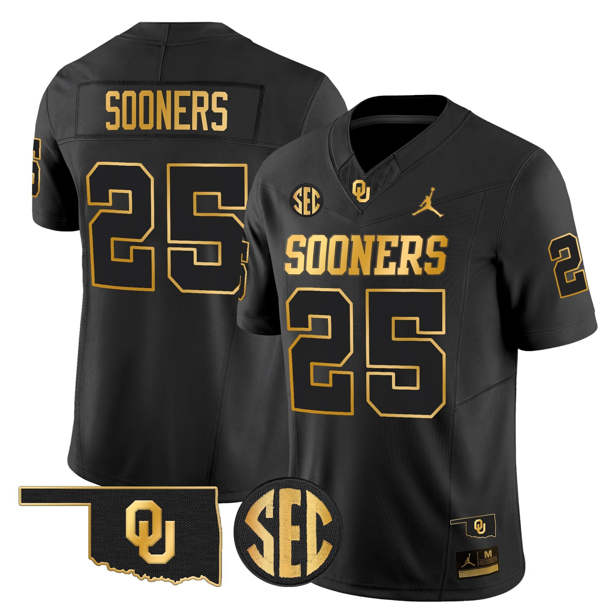 Oklahoma Sooners 2025 Gold Vapor Limited Jersey - All Stitched
