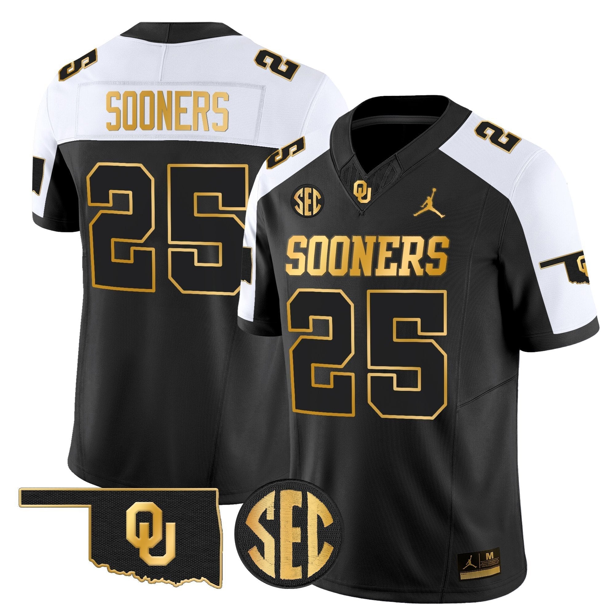 Oklahoma Sooners 2025 Gold Vapor Limited Jersey - All Stitched
