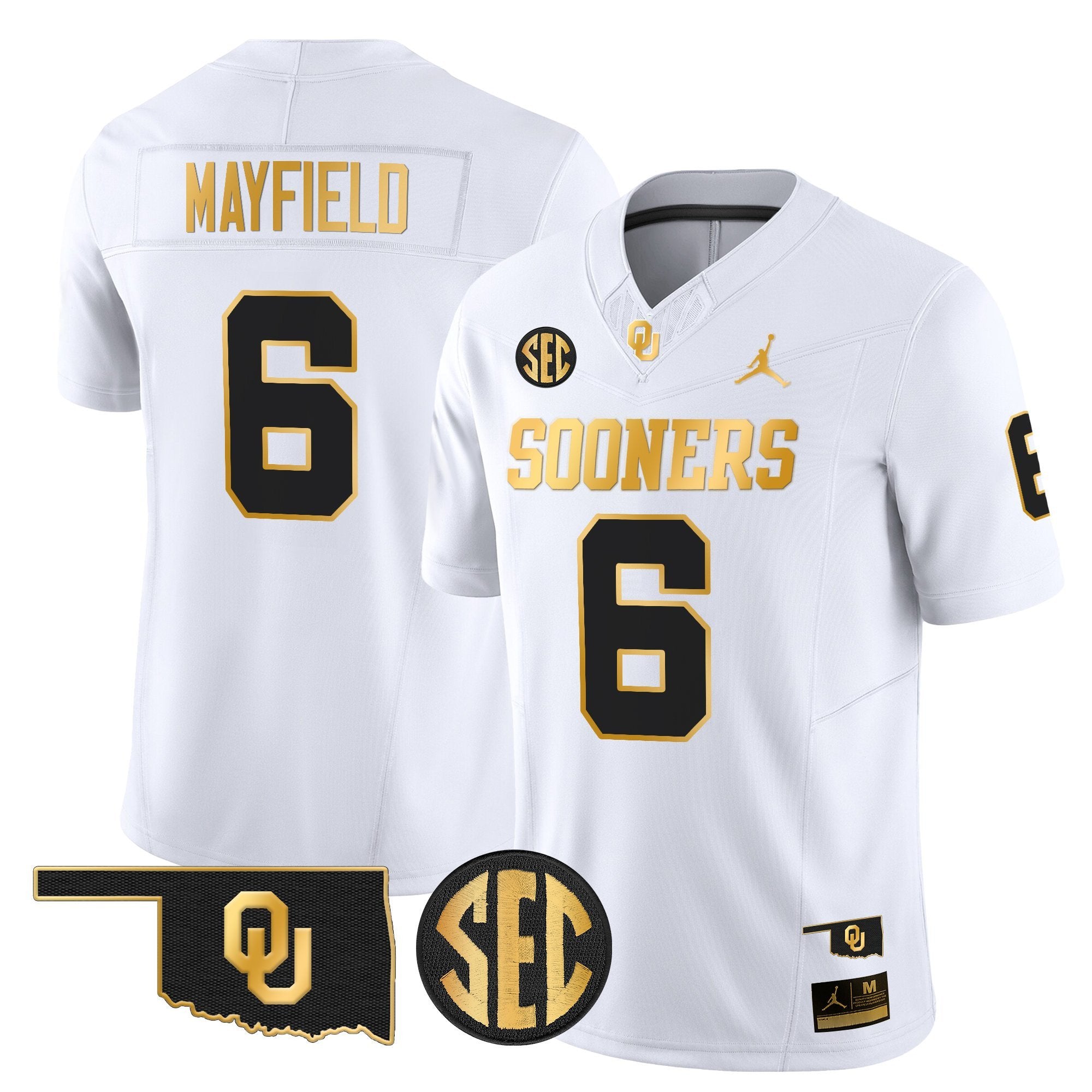 Oklahoma Sooners 2025 Gold Vapor Limited Jersey - All Stitched