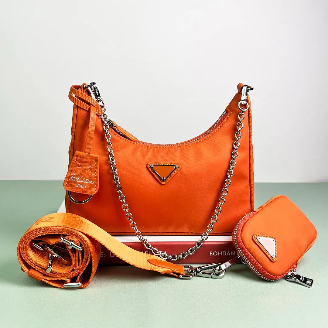 Luxury Designer Shoulder Bags Black Leather Mini Bags 2000 & 2005 Set