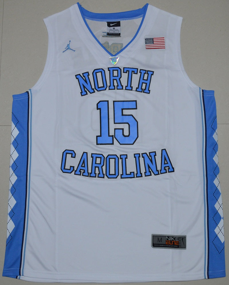 North Carolina Tar Heels #15 Vince Carter NCAA Basketball Jersey White