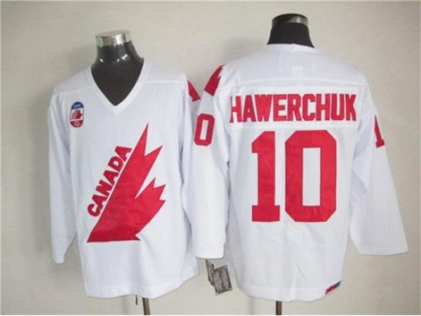 1991 Canada Cup Team Canada #10 Dale Hawerchuk CCM Vintage Jersey -White