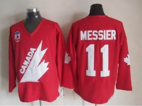 1991 Canada Cup Team Canada #11 Mark Messier CCM Vintage Jersey - Red