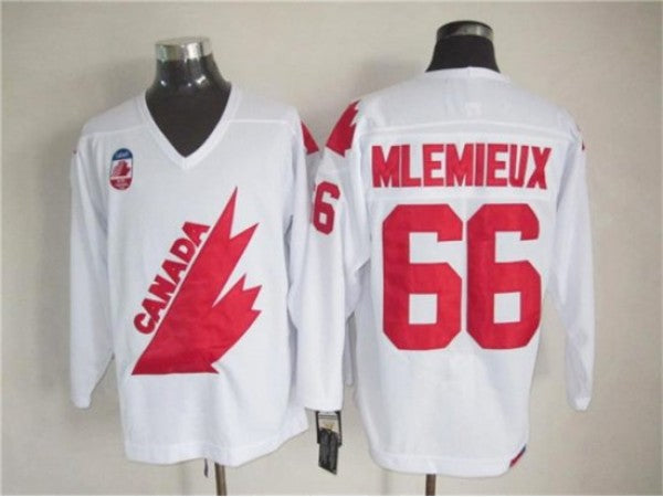 1991 Canada Cup Team Canada #66 Mario Lemieux CCM Vintage Jersey -White
