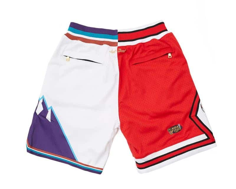1997 NBA Finals Bulls x Jazz Shorts Red White