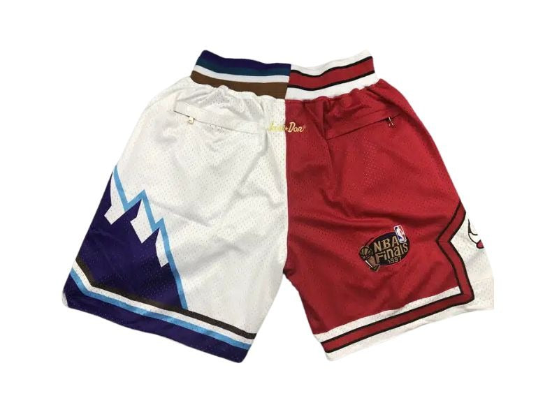 1997 NBA Finals Bulls x Jazz Shorts Red White