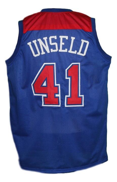 Wes Unseld Jersey #41 Baltimore Washington Retro Basketball New Blue