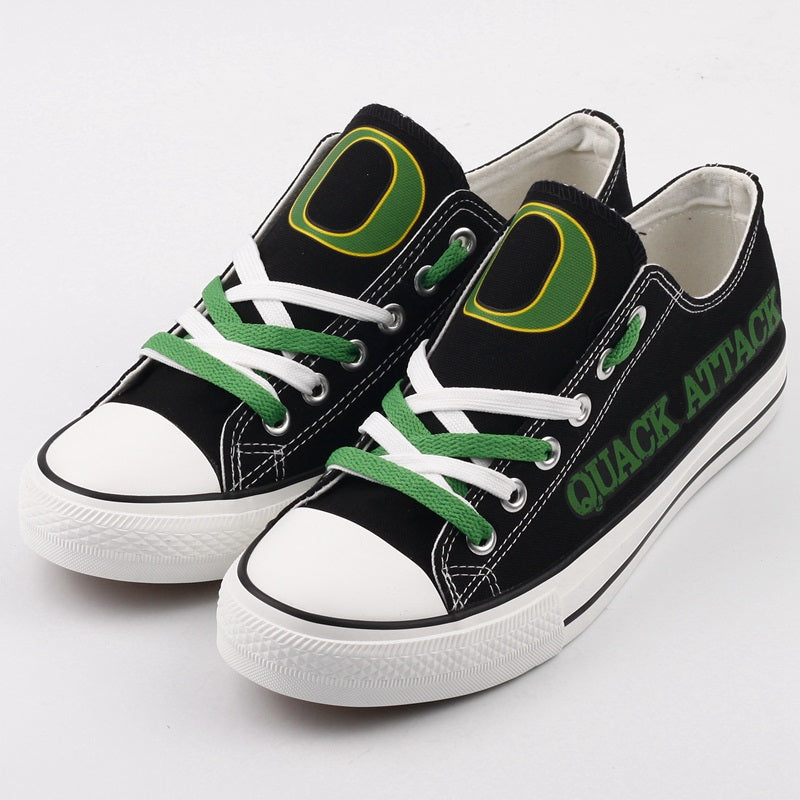 Oregon Ducks Limited Print NCAA College Students Low Top Canvas Shoes Sport Sneakers 2
