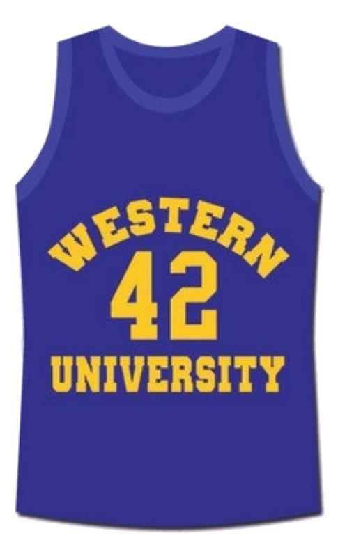 Ricky Roe Jersey #42 Western University Basketball Blue Chips Movie Blue