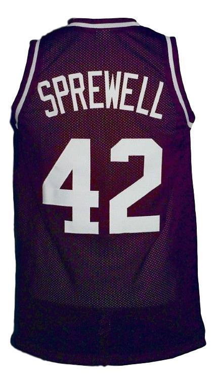 Latrell Sprewell Jersey #42 Washington Purgolders Basketball Purple