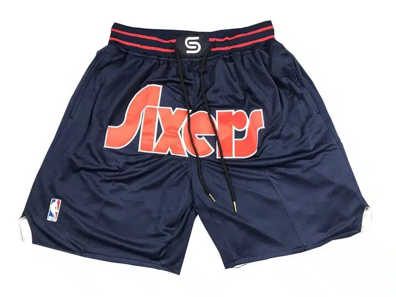 Philadelphia 76ers 2021-22 City Edition Navy Shorts - Basketball Shorts Store