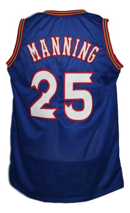 Danny Manning Jersey #25 Kansas College Basketball New Sewn Blue
