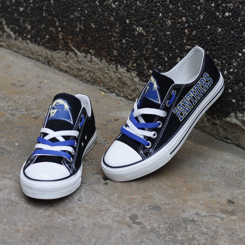 Pittsburgh Panthers Limited Print NCAA College Students Low Top Canvas Shoes Sport Sneakers 1