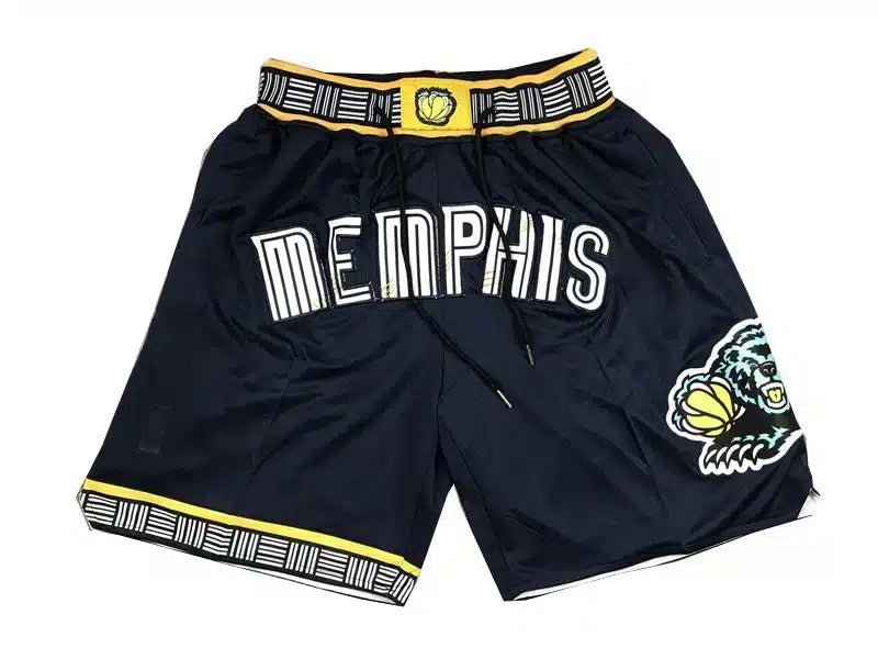 Memphis Grizzlies 2021-22 City Edition Navy Shorts - Basketball Shorts Store