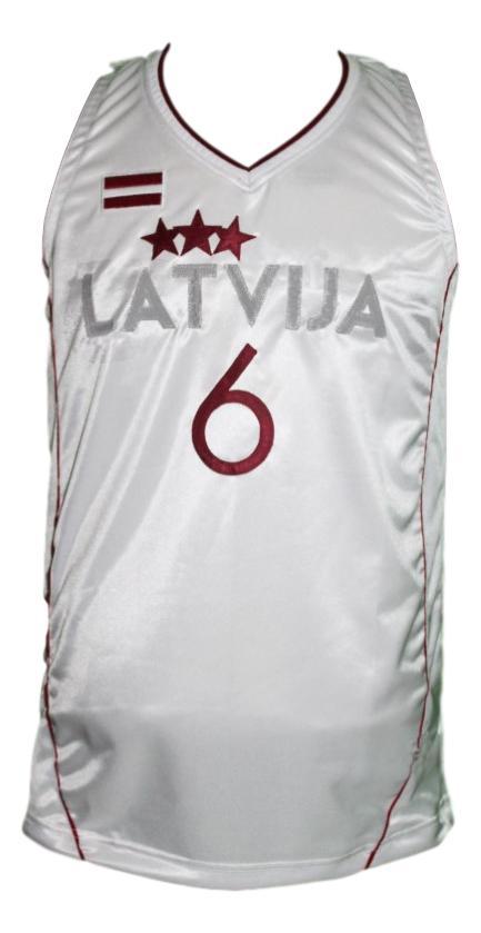 Kristaps Porzingis Jersey #6 Team Latvia Basketball White