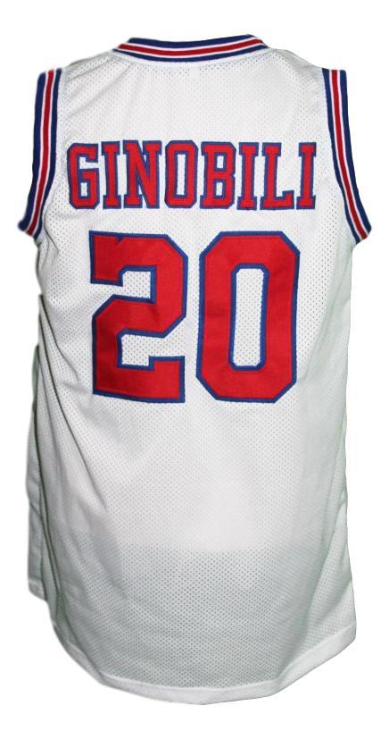 Manu Ginobili Jersey #20 Dallas Chaps Retro Basketball White