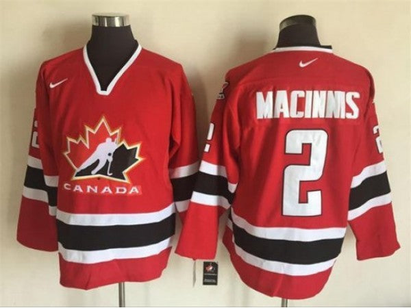 2002 Winter Olympics Team Canada #2 Al MacInnis CCM Vintage Jersey - Red
