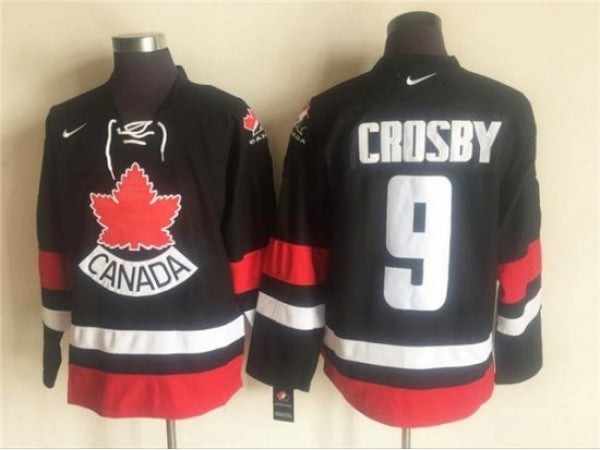 2002 Winter Olympics Team Canada #9 Sidney Crosby CCM Vintage Jersey - Black