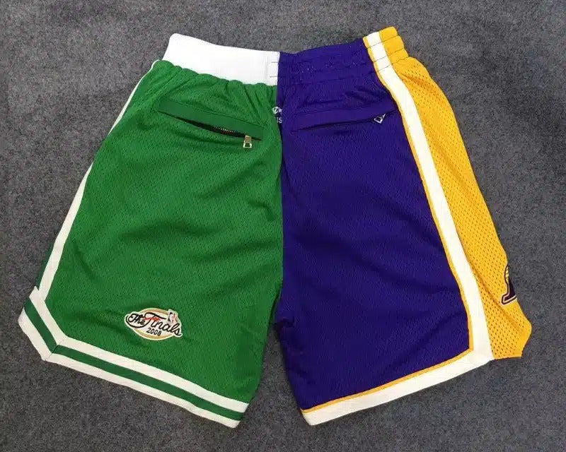 2008 NBA Finals Lakers x Celtics Shorts Purple Green