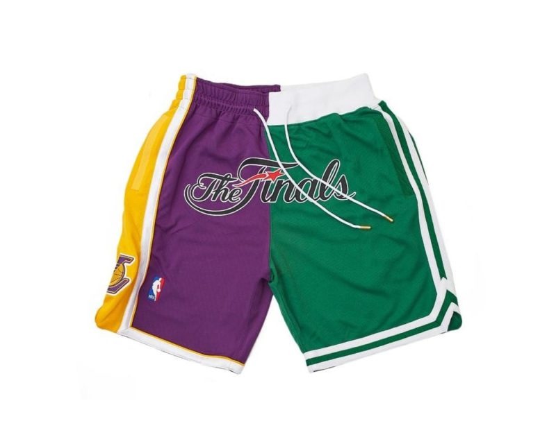 2008 NBA Finals Lakers x Celtics Shorts Purple Green