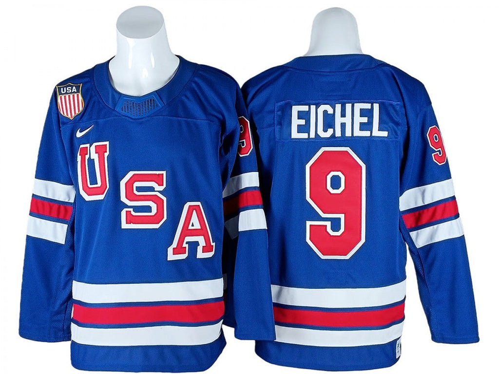 2026 Winter Olympics Team USA #9 Jack Eichel Blue Hockey Jersey Stitched