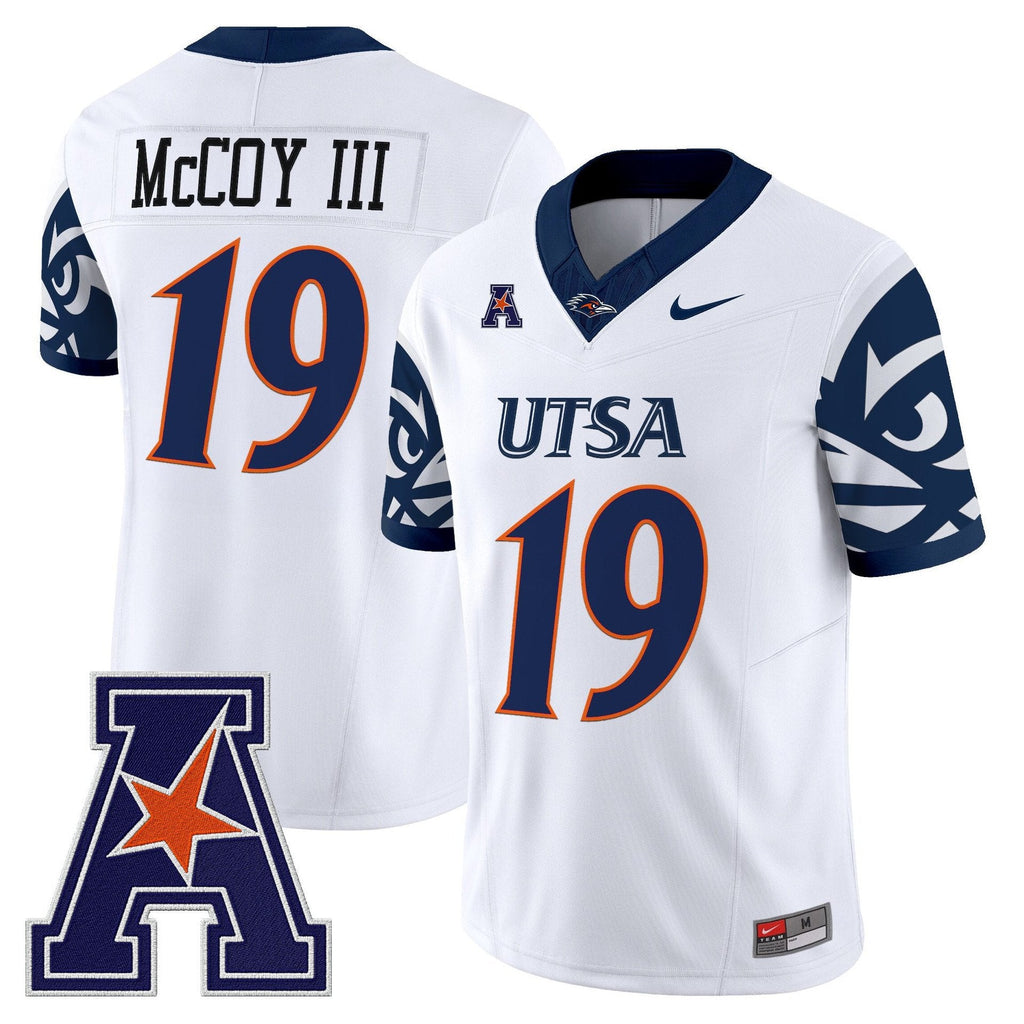 Willie McCoy III Jersey #19 UTSA Roadrunners 2025 Limited V2 Stitched White