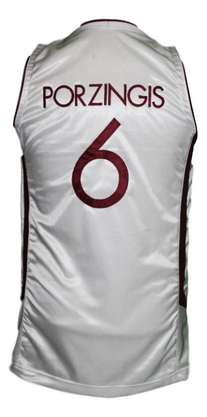 Kristaps Porzingis Jersey #6 Team Latvia Basketball White