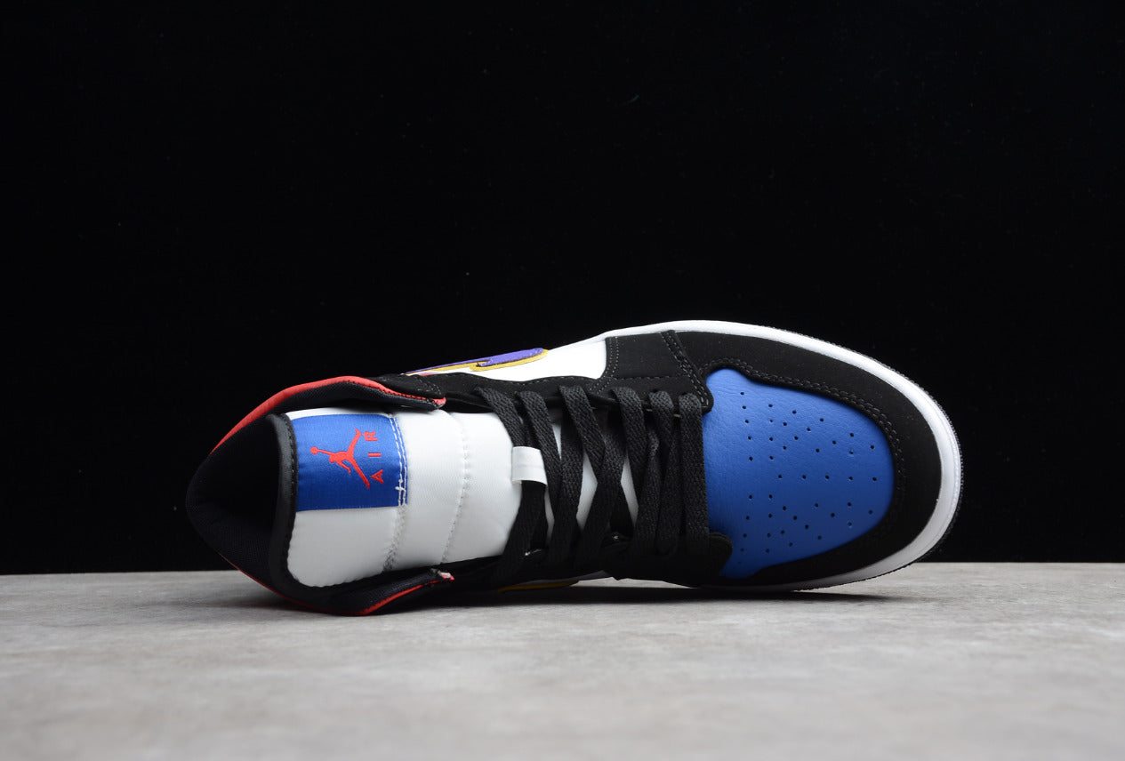 Air Jordan 1 High Black White Red And Blue
