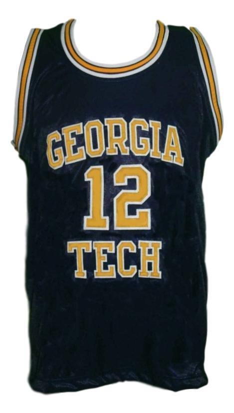 Kenny Anderson Jersey #12 Georgia Tech College Basketball Sewn Navy Blue