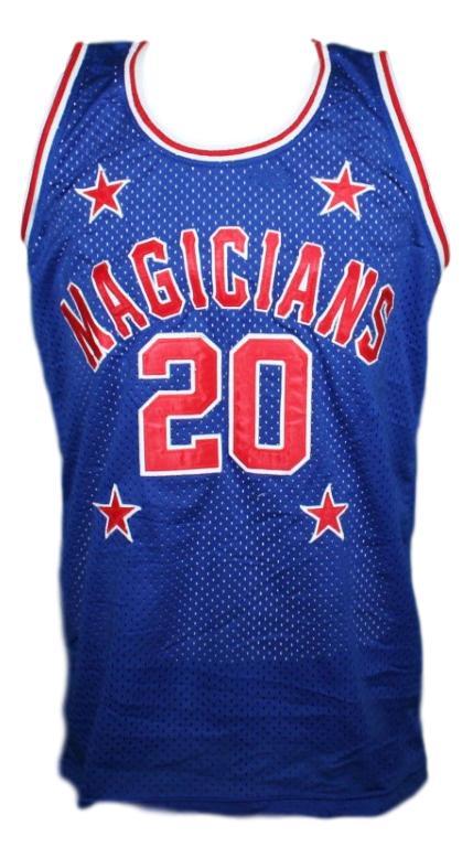 Mark Haynes Jersey #20 Harlem Magicians Basketball Sewn Blue